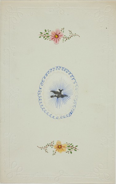 Untitled Valentine (Silver Dove), c. 1850.