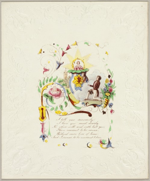 I Tell You Sincerely (Valentine), c. 1840.
