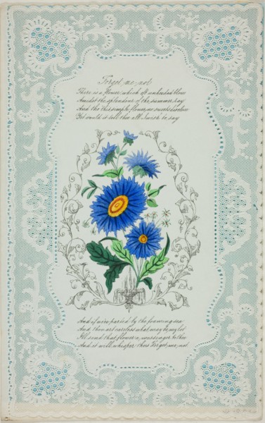 Forget Me Not (valentine), c. 1850.