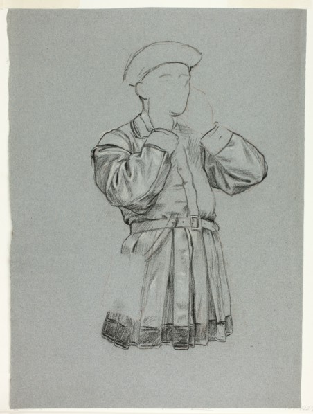 Unfinished Sketch of Man in Tunic, n.d.