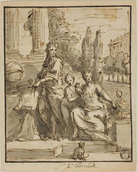 Portrait of a Geographer, Wife, and Child, n.d.