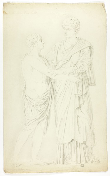 Ancient Sculpture of Standing Woman and Boy, 1774.