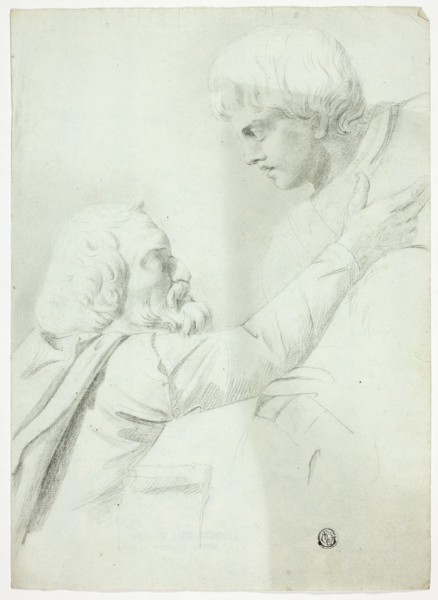 Bearded Man and Boy (from Bas-Relief), n.d.