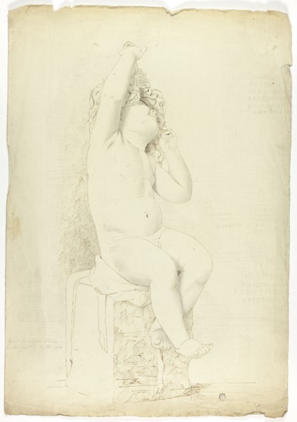 Ancient Statue of Seated Putto Playing with Mask, 1775.