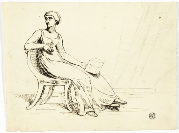 Woman Seated in Roman Chair, n.d.