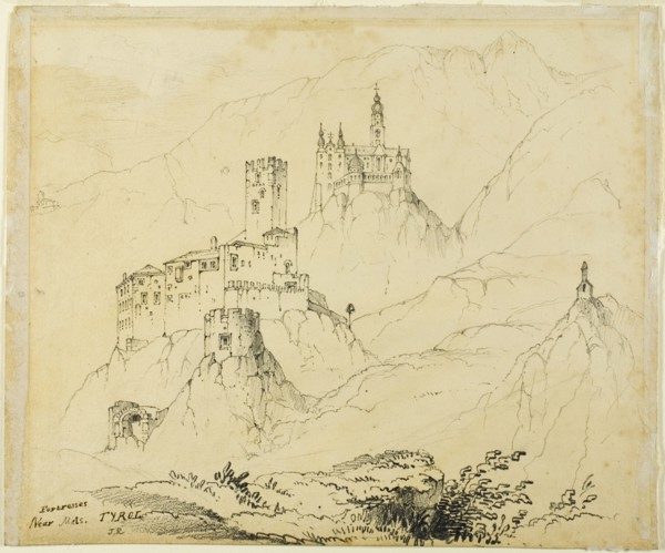 Fortresses in Tyrol, near Mals (recto); Castle in Lenzburg (verso), 1839/1900.