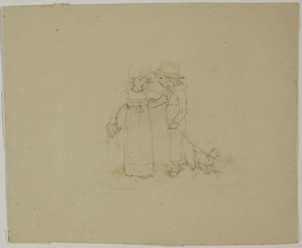 Two Children with Dog, 1883.