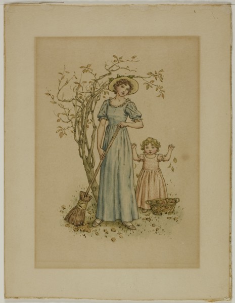 Woman with Broom and Little Girl, n.d.
