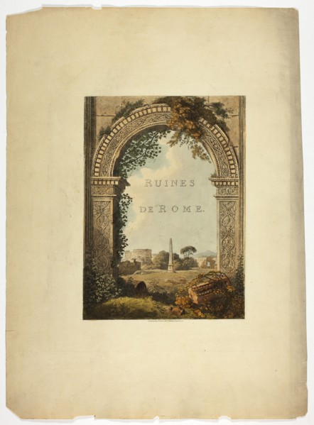 Title Page to Ruins of Rome, published March 1, 1796.