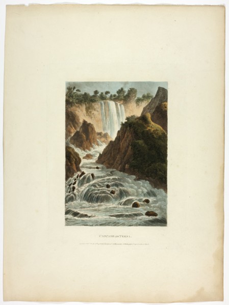 Cascade of Terni, plate fourteen from the Ruins of Rome, published March 28, 1798.