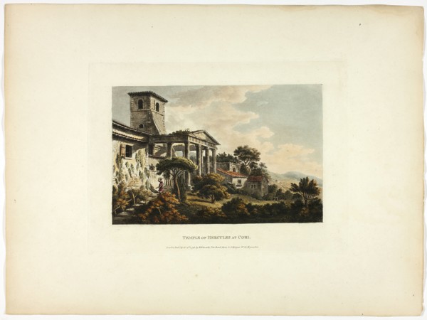 Temple of Hercules at Cori, plate thirty-two from the Ruins of Rome, published April 21, 1798.