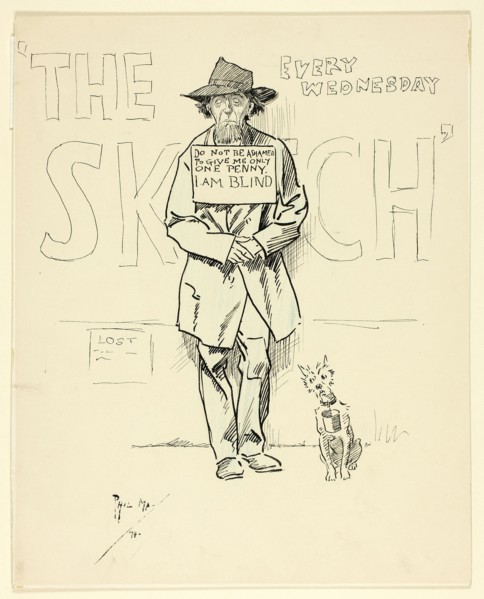 Blind Beggar and Dog, 1894.