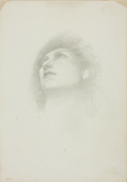 Head of a Woman with Face Upturned, c. 1873-77.