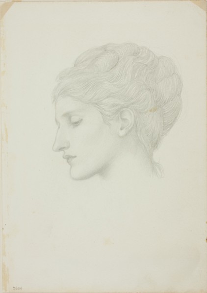 Woman's Head in Profile to Left, c. 1873-77.