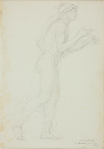 Study for Pilgrim in Romaunt of the Rose, c. 1873-77.