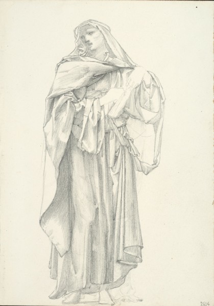 Draped Male Figure (sketchbook #2614), c. 1873-77.