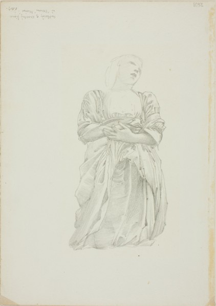 Reflection of Kneeling Female Figure, study for The Mirror of Venus, c. 1873-77.
