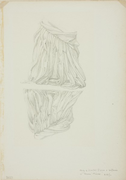 Draped Figure and Reflection, study for Mirror of Venus, c. 1873-77.
