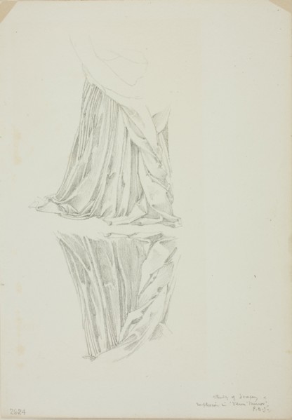 Draped Figure and Reflection, study for Mirror of Venus, c. 1873-77.