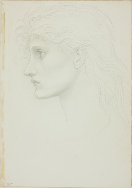 Head of Girl Facing Left, c. 1873-77.