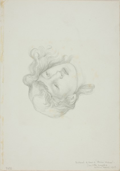 Reflection of Head, study for Mirror of Venus, c. 1873-77.