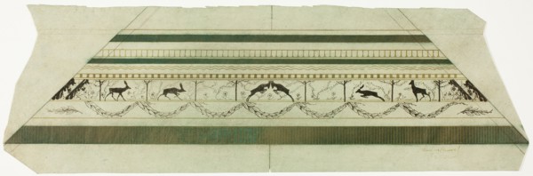 Stag and Flower Pattern Frame (bottom frame section), 1897-99.