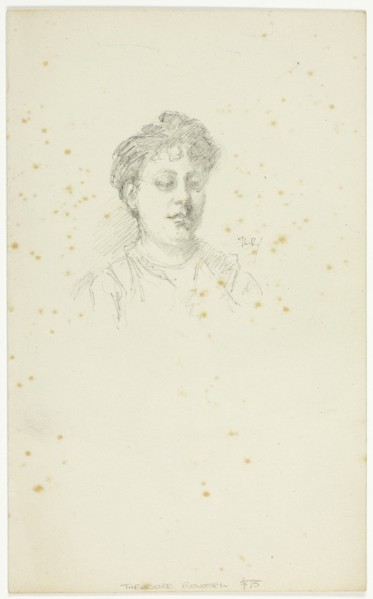 Sketch of Edith Austin, c. 1895-1900.