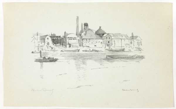 Battersea from the River, Low Tide, 1890-94.