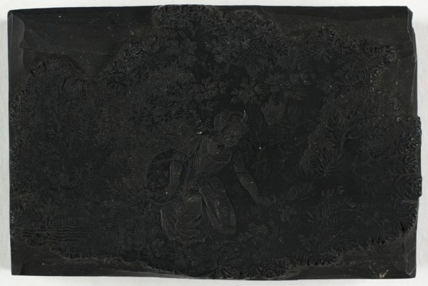 Woodblock for Woman Picking Flowers, n.d.