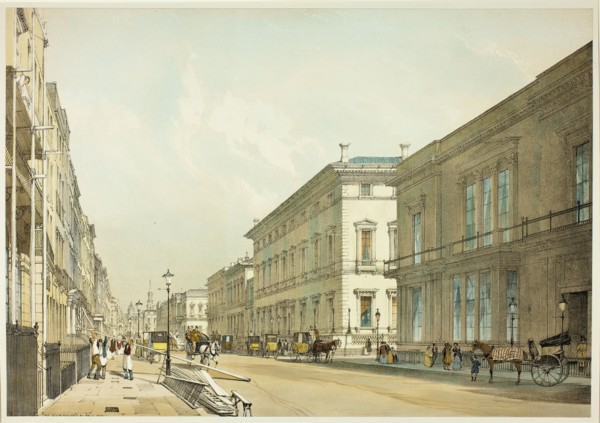 The Club Houses and Pall Mall, plate thirteen from Original Views of London as It Is, 1842.