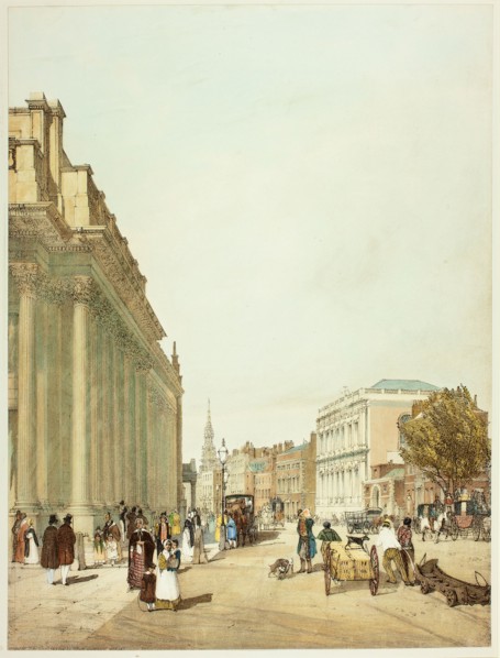 Board of Trade, Whitehall, from Downing Street, plate eight from Original Views of London as It Is, 1842.