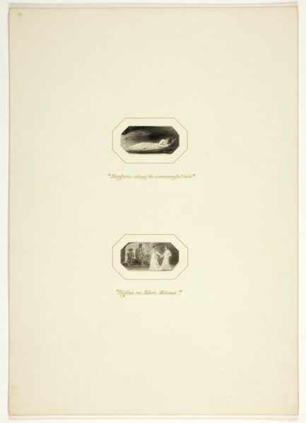 Study for a plate from The Triumphs of Temper, in the 1796 Royal Engagements Pocket Book, c. 1795.