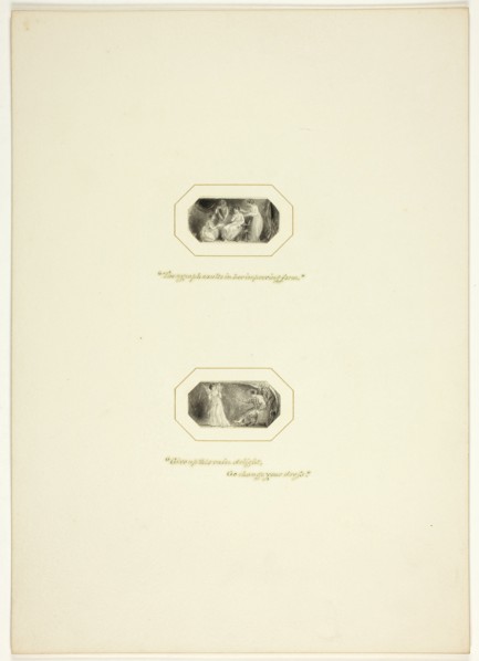 Study for a plate from The Triumphs of Temper, in the 1796 Royal Engagements Pocket Book, c. 1795.