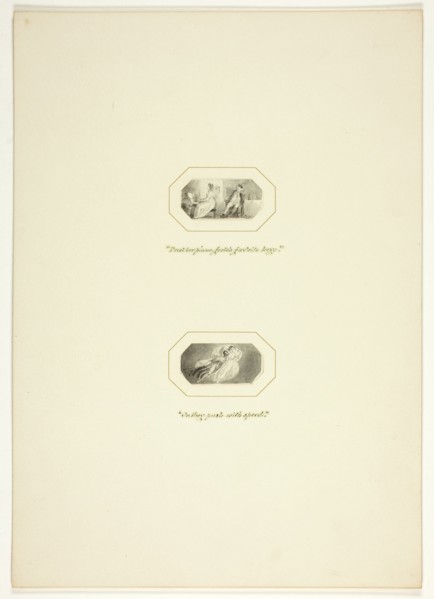 Study for a plate from The Triumphs of Temper, in the 1796 Royal Engagements Pocket Book, c. 1795.