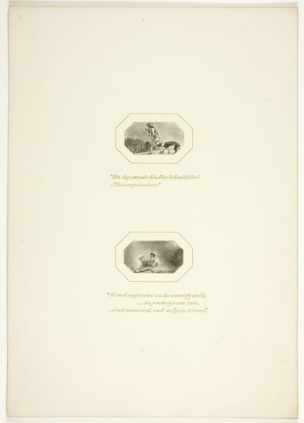 Study for a plate from The Task, c. 1800.