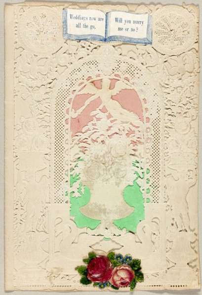 Weddings Now Are All the Go (valentine), 1855/60.