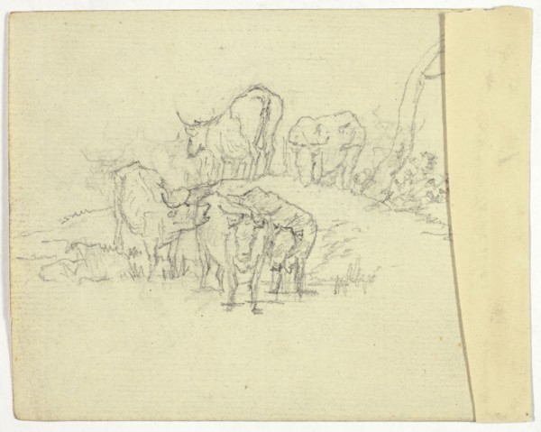 Cattle (recto); The Charlatan (verso), n.d. (recto); 1789/1843 (verso).