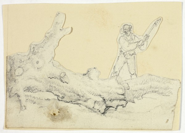 Woodsman Axing Fallen Tree.d..