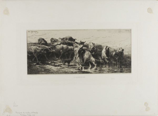 Cows Drinking, 1866.