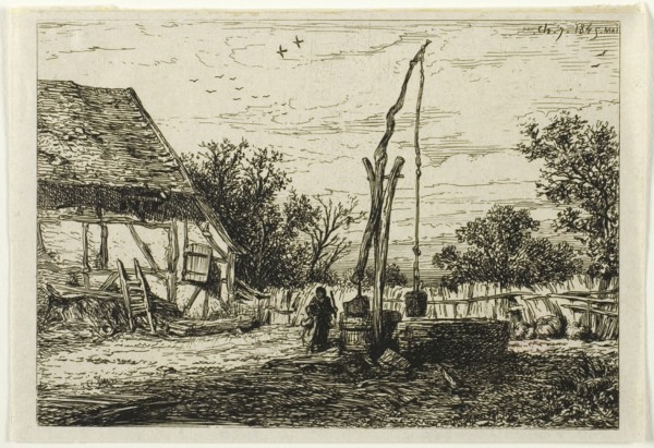 Well in a Farm Courtyard, 1845.