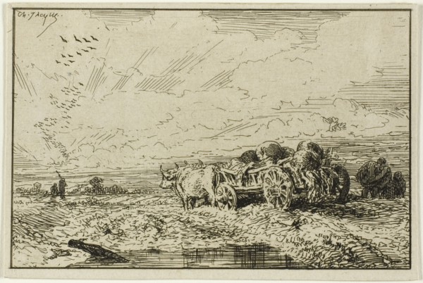 Landscape with Ox-Drawn Wagon, 1846.