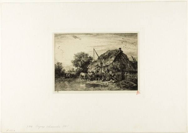 Peasant House with Pond, 1845.