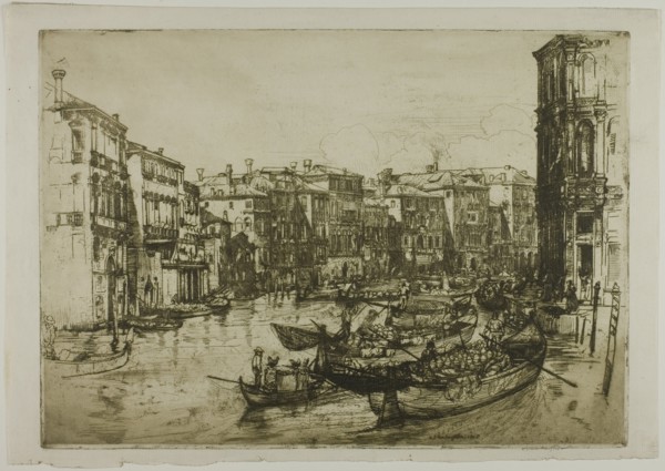 The Market, Venice, 1908.