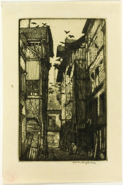 Ruelle des Pigeons, Rouen, 1903.