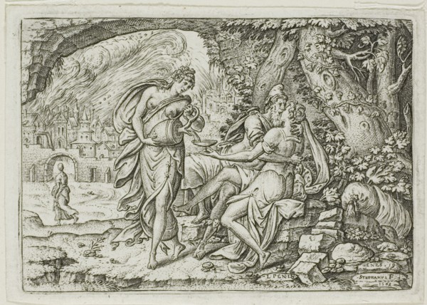 Lot and His Daughters, 1569.