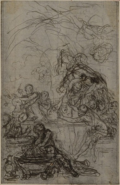 Study for an illustration in Tacitus "Tibère, ou Les Six Premiers Livres des Annales", Book IV, Vol. 2, 1st Study, c. 1768.