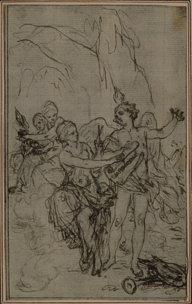 Study: Vignette-Frontispiece for Lucain's "La Pharsale", c. 1766.