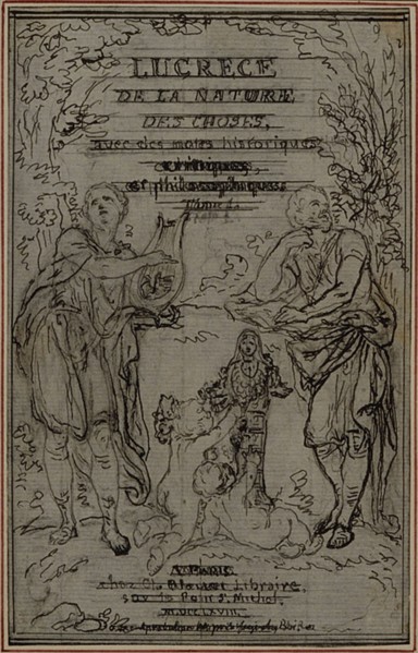 Study for the Vignette-Frontispiece of Lucretius's "De la Nature des Choses", Book I, c. 1768.