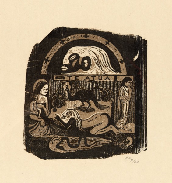 Te atua (The God), from the Suite of Late Wood-Block Prints, 1899, printed 1995.