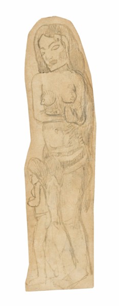 Sketch of Maori Woman and Child, 1891/93.